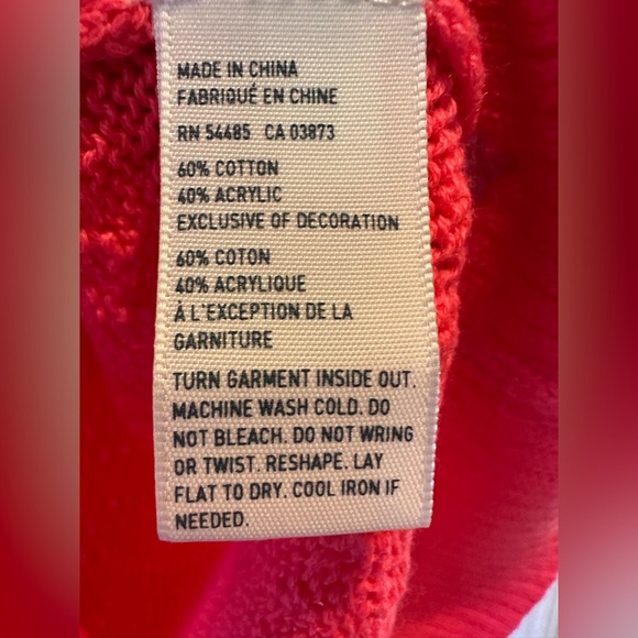 American Eagle Neon Pink Sweater Knit Wide Neck Back Zipper Pullover - Picture 7 of 7